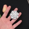 Chaoyite Flower Shape Crystal Cocktail Stretch Ring Party Prom Floral