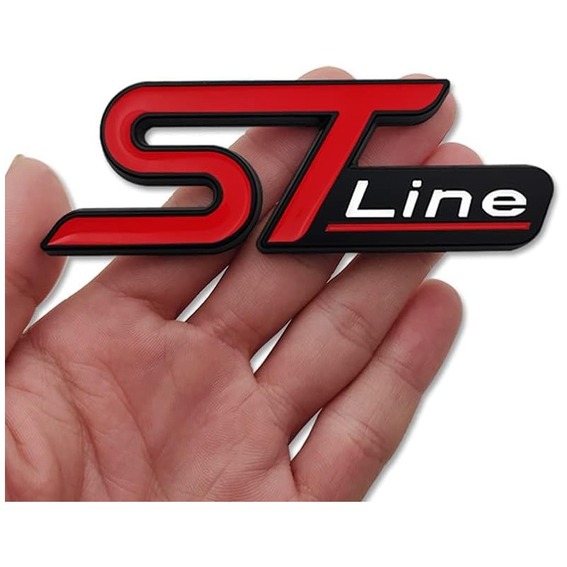 ST Line Emblem Metal Car Front Grille Decoration, Easy Installation,