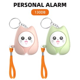 Birdie Personal Safety Alarm- Self Defense Keychain Loud Sirens, Bird Chirping, Flashing SOS LED Lights , Keychain Flashlight,H8 Birdie Alarm for Women (White)