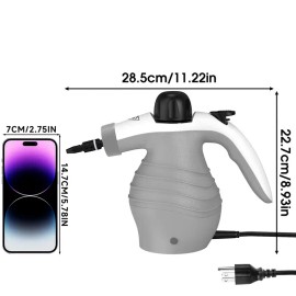 Pressurized Handheld Steam Cleaner with 9 Attachments, Multi-Purpose Steam Cleaning Machine for Home, Car, Upholstery, Grout and Stovetop Stain Removal