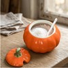 Bnrkmeb Ceramic Salt Cellar with Lid and Spoon, 10 OZ