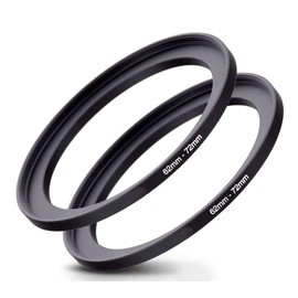 62mm-72mm Step Up Ring [62mm Lens to 72mm Filter], FANZR Camera Lens Filter Adapter Ring Lens, Premium Aluminum (2 Pack)