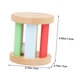 SUPVOX Montessori Wooden Rattle Roller for Boy Girl Early Education Musical Plaything Engaging Design Present for Boys Portable Lightweight
