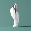 Yona DIY Red-crowned Crane Papercraft kit, Abstract Low Poly Animal