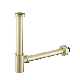 SWHYGER Bottle P Trap 1 1/4 with 11.81 inch Slip Joint Extension Tube For Basin Sink Waste Drain Solid Brass P Trap Kit,SW-83888BG-L.