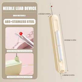 2-in-1 Needle Threader Seam Ripper Tool,2Pcs 2 in 1 Needle Threader Seam Ripper,Needle Threader and Seam Ripper,2-in-1Needle Threader Seam Rippers Kit,2 in 1 Needle Threader Seam Ripper for Sewing
