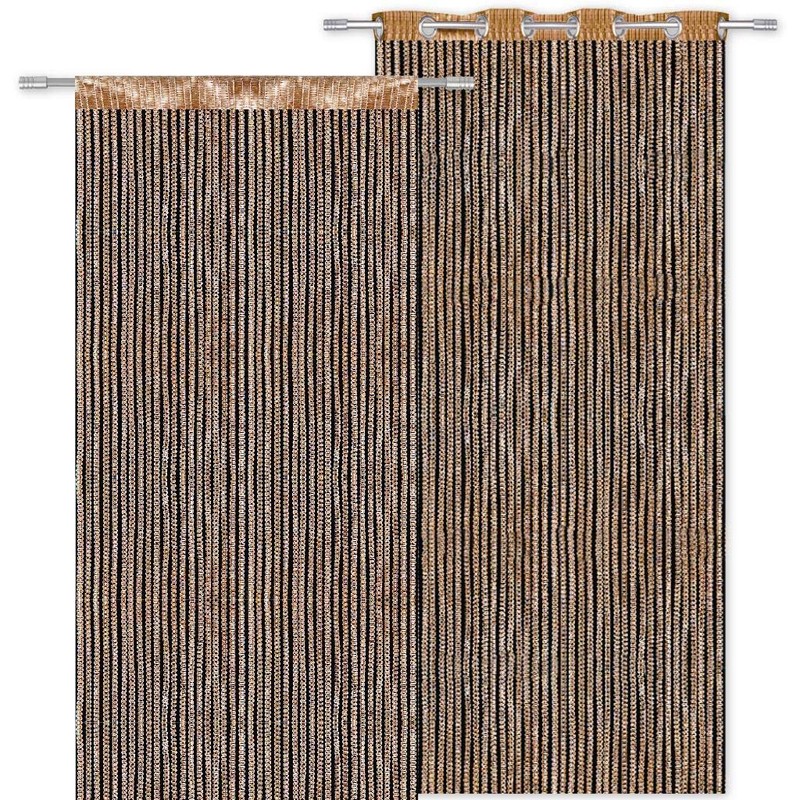 Arsvita String Curtain Metallic Look String Curtain Door Curtain with