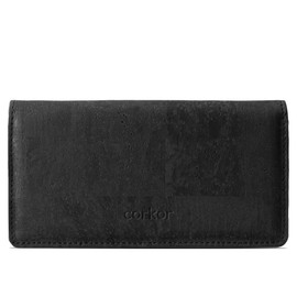 Cork Wallet Women Vegan Slim for Cards Minimalist for Notes and Coins with Snap Closure