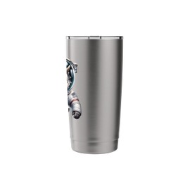 Triceratops Space Suit Floating Cute Animal Dinosaur Funny Stainless Steel Insulated Tumbler