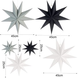 Folding Star Christmas, Stars Christmas Decoration, Beautiful Decoration, Hanging Decoration Made of Paper, Paper Star Decoration for Windows, Advent, Christmas Tree (B)