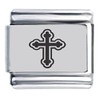 Cross Laser Italian Charm