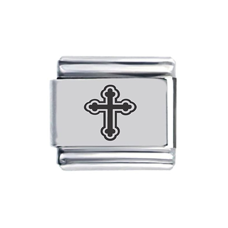Cross Laser Italian Charm