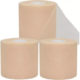 Athletic 인정하기 프리 랩 테이프 애슬레틱 3롤 X 22야드 베이지 머리띠 폼 언더랩 스포츠 [Pre Wrap Athletic Tape Black(foam)-3 Rolls] Pre Wrap Athletic Tape Beige Headband Foam Underwrap Sports 3 Rolls x 22 Yards