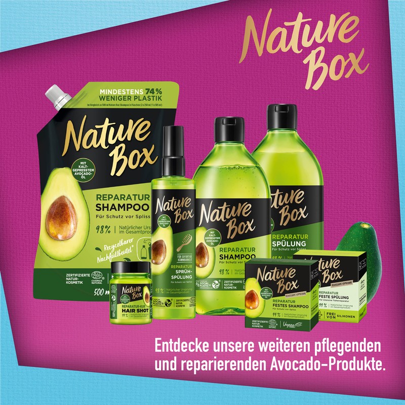 Nature Box Spülung Reparatur (80 g), fester Conditioner mit Avocado-Öl