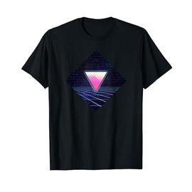 Geometric Triangle Retro 80s 90s Vintage Look Outrun T-Shirt