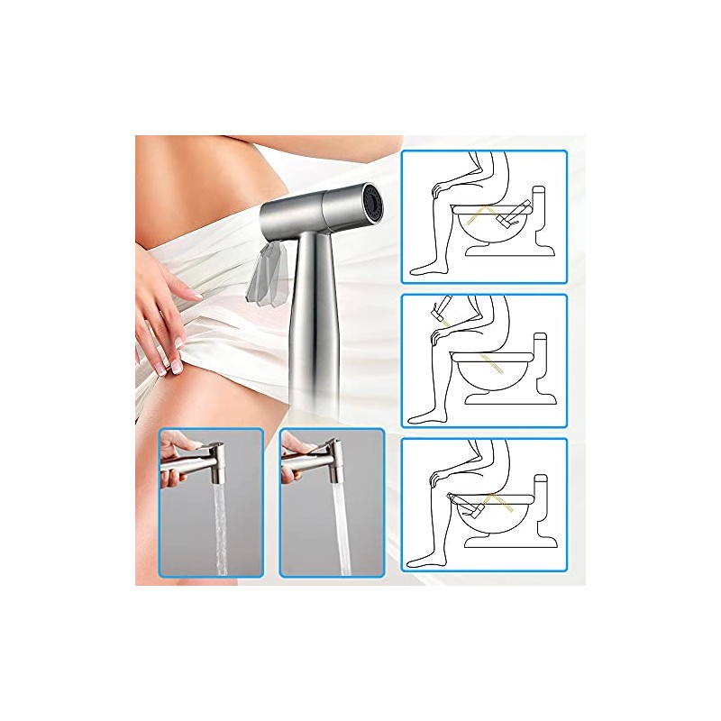 Bidet Pulverizador de acero inoxidable, Rociador para bidé de mano
