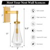 BlesULuk Raindrop Brass Crystal Wall Sconce: Clear Solid Indoor Sconces