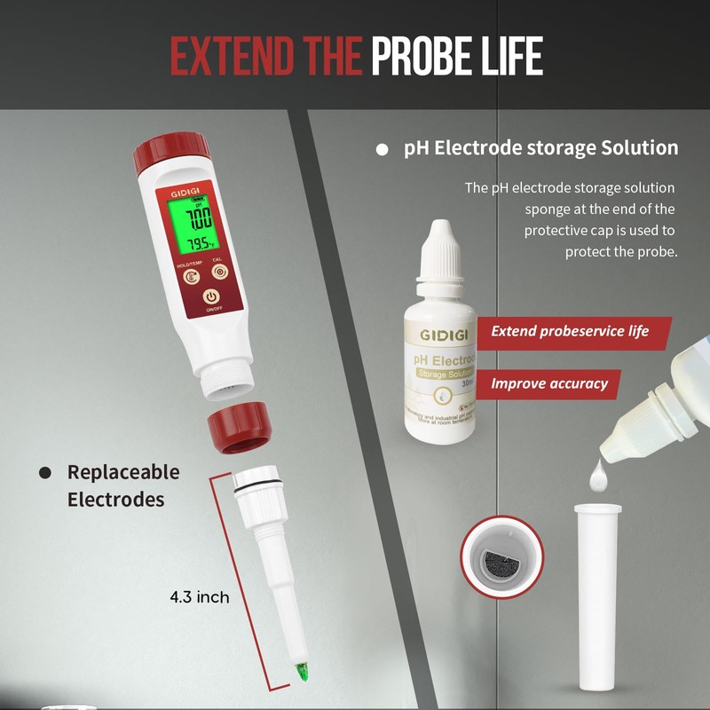 pH Meter for Food Digital pH Meter for Fermentation Hot
