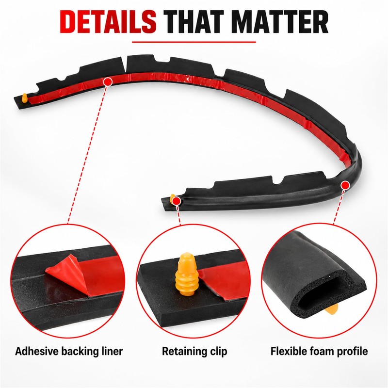 FZJDSD Hood to Bumper Seal Fit for 2010-2015 Toyota Prius