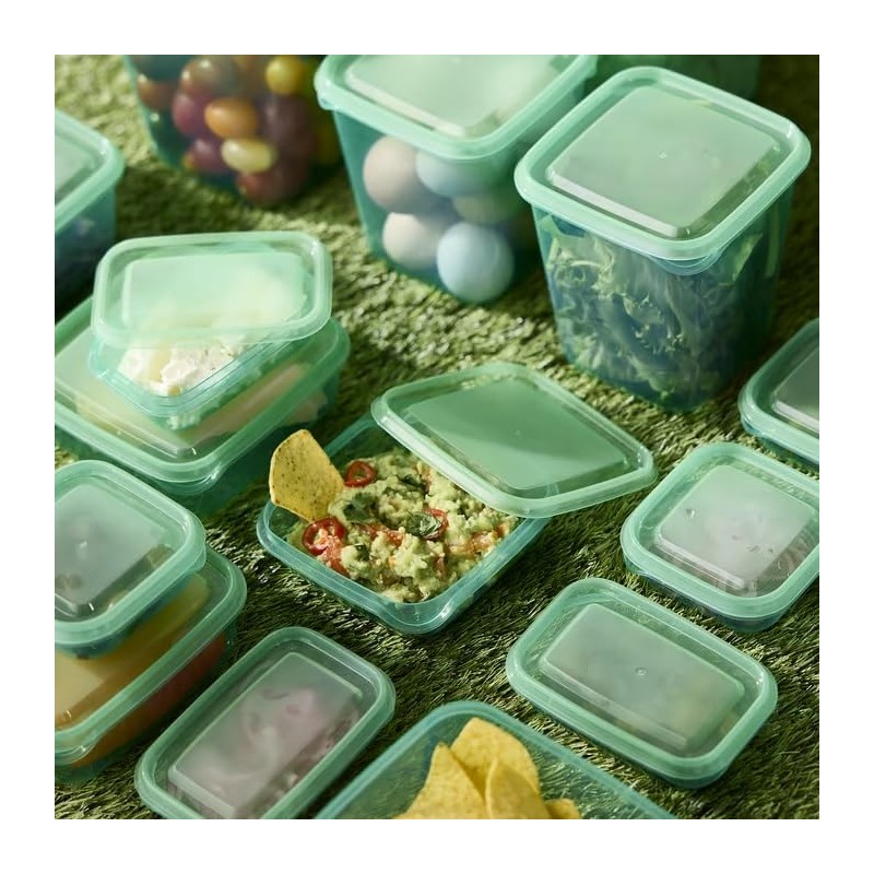 IKEA PRUTA Standard Durable Plastic Storage Food Containers of 17