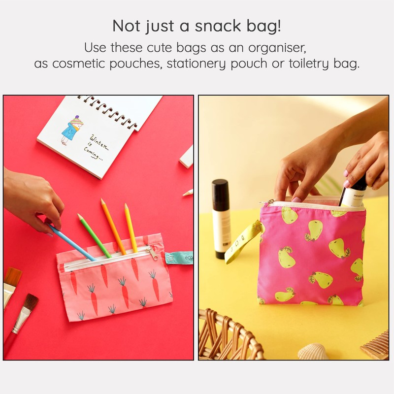 100% RECYCLED Reusable Sandwich Bag & Snack Bags by EcoRight