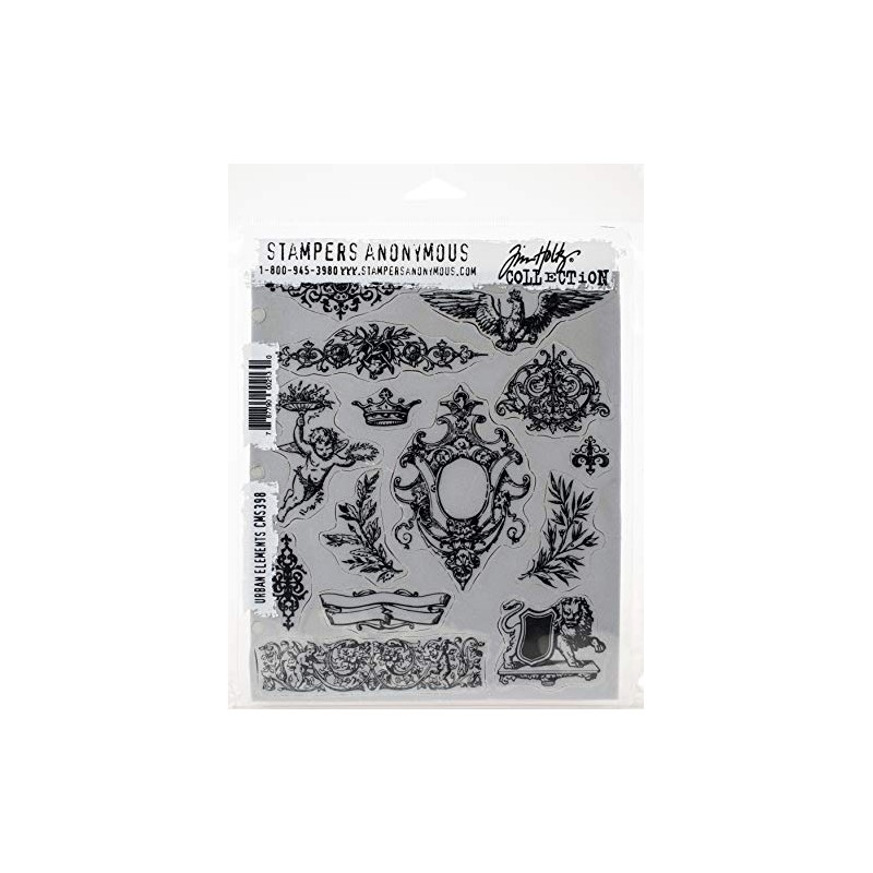 Tim Holtz - Stampers Anon Cling RBBR Stamp Set ELEM,