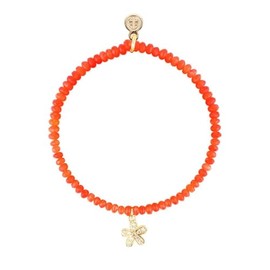 BuDhaGirl Luna Bracelet - Poppy With Flower Charm