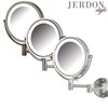 JERDON Wall-Mounted Vanity Mirror with Lights - Lighted Makeup Mirror