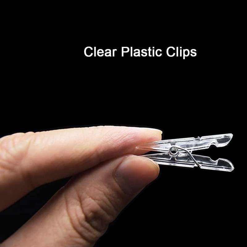 100 Pcs Mini Clear Photo Clips, Mini Clothespins Clip, Clothes