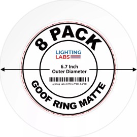 For Ring 8 Pack Matte White Goof Trim Ring for 4 inch Recessed Can Lighting Down Light