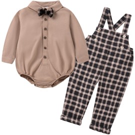 Booulfi Baby Boys Christening Clothes Cotton Fabric Christening Suit 3-Piece White, Square-3238