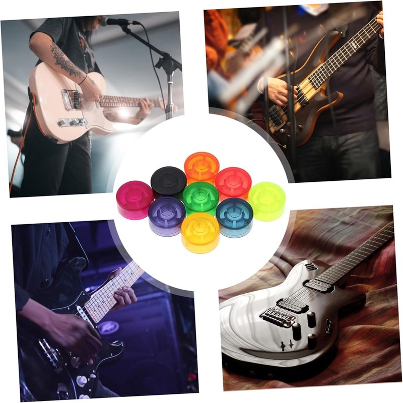 BEANPRECOY 20 Pcs Clear Guitar Effects Pedal Footswitch Toppers Durable