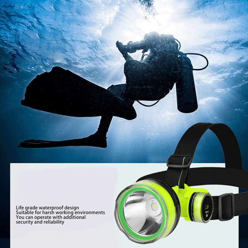 SQ901 Rechargeable LED Headlamp Diving Headlamp for Outdoor Running Camping