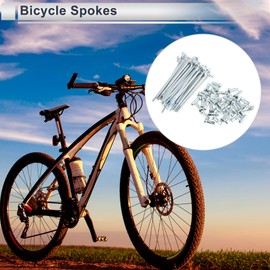 RATCHROLL 1 Set Universal Bicycle Spokes 12G 67mm Length Bike Wheel Spokes Nipple Silver Tone Carbon Steel Galvanized