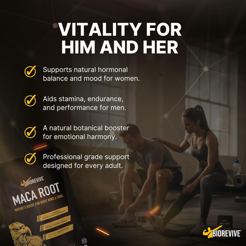 Biorevive Maca Root Capsules 1000mg, 60 Count – High Strength