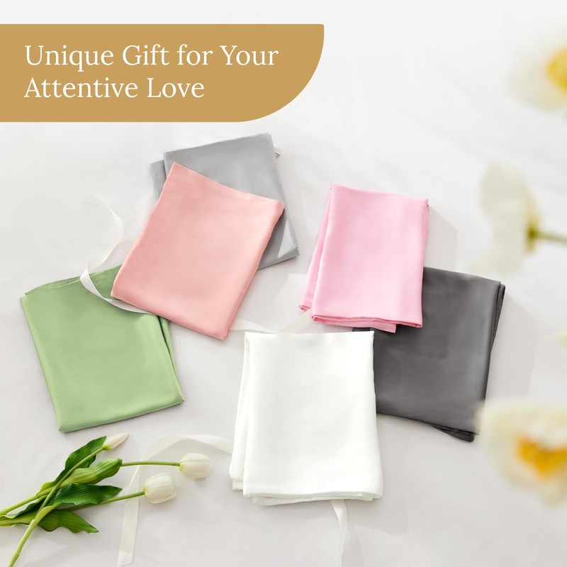 INFIIXSO Mulberry Silk Pillowcase for Hair and Skin, Queen Size