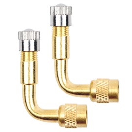 AMZSKU Valve Extension Copper Valve Adapter Angle Valve Extension Car Valve Tyre Valve Extension Angle Valve for Car Motorcycle Bicycle Scooter (90°)