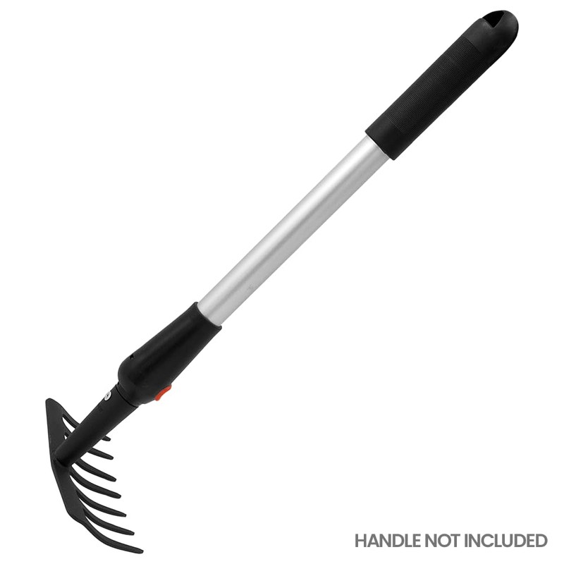 Zenport J4007 Soil Rake Attachment, Garden Multi Tool, Black