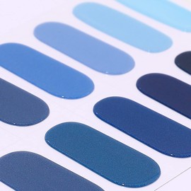 ACROIN Semi Cured Gel Nail Strips Nail Wraps 23 Stickers, Works with Nail Lamps, Salon-Quality, Long Lasting, Easy to Apply & Remove, Includes Cleaning Pad, Nail File, Wooden Stick - Ocean