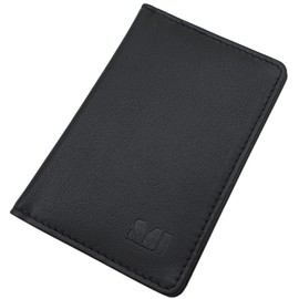 myledershop Calfskin Credit Card Case / Business Card Case / Credit Card Case / Credit Card Case / Card Case MJ-Design-Germany with RFID & NFC Protection in Black, black