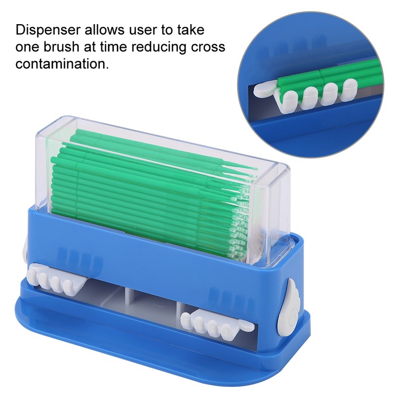 Dental Disposable Micro Applicator Tip Bendable Sticks Brush Dispenser with