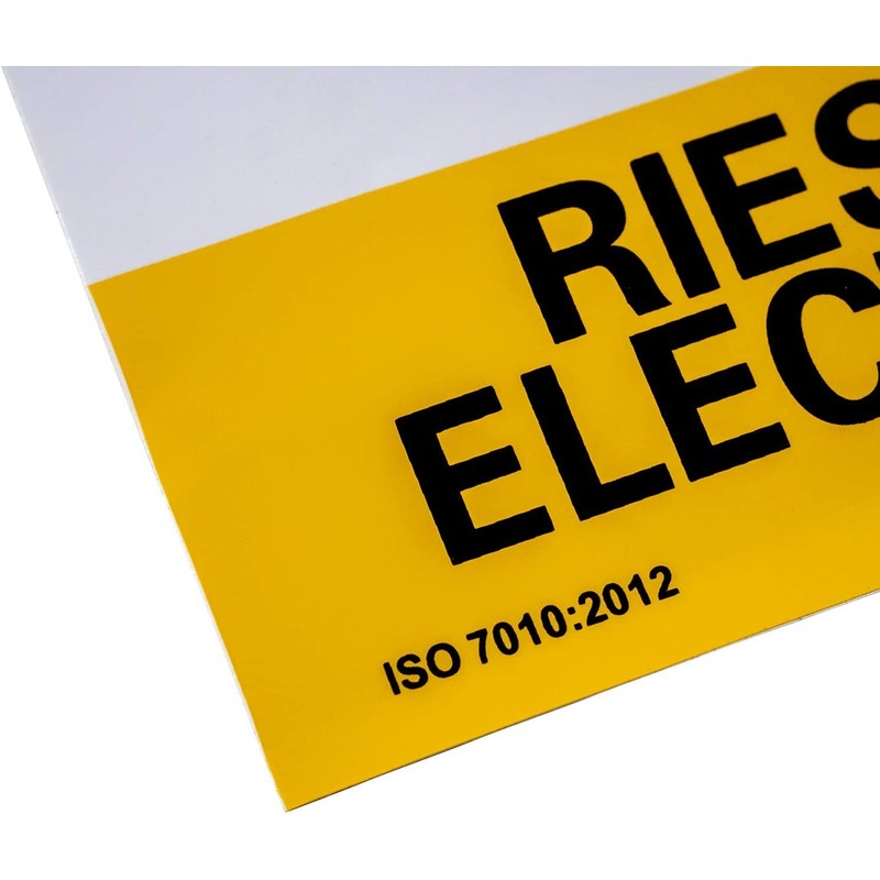 Yellow PVC Electric Sign 21 x 30 cm