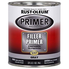 Rust-Oleum 254863 Automotive Filler Primer Brush On, Quart, Gray 32 Fl Oz (Pack of 1)