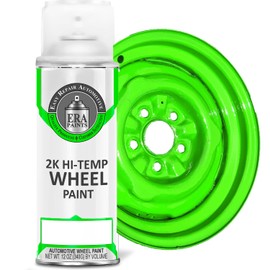 ERA Paints Green Wheel Paint With Omni-Curing Catalyst Technology - 2K Aerosol Glossy Finish With High Temp Resistance And Extreme Durability Against Color Fade And Chemicals Like Brake Fluid