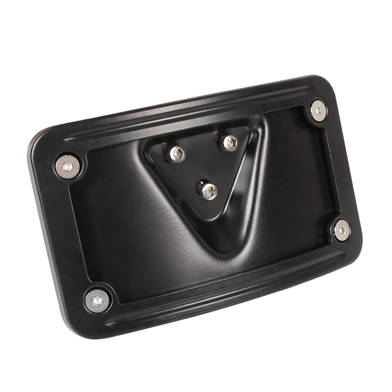 Curved Laydown License Plate Mount with Frame Harley License Plate