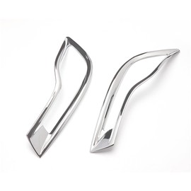 Xotic Tech Exterior Rear Bumper Reflector Fog Bezel Cover Trim, Chrome, Compatible with Honda CR-V CRV 2017-2019