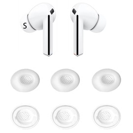 Replacement forGalaxy Buds 3 Pro Ear Tips, Earbuds Tips Silicone Ear Tip for Galaxy Buds 3 Pro, Earbuds Eartips Small Size 3 Pairs,White 913w S