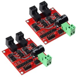 AITIAO 2Pcs L298 Dual H Bridge Motor Speed Controller 160W 12V 24V DC Motor Driver DC 6.5V-27V 7A PWM Motor Regulator Board Electric Motor Control Module Industrial with Optocoupler Isolation