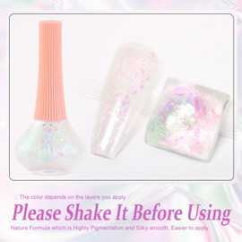 Major Dijit Nagellack (Pailletten, transparent, 10 ml)