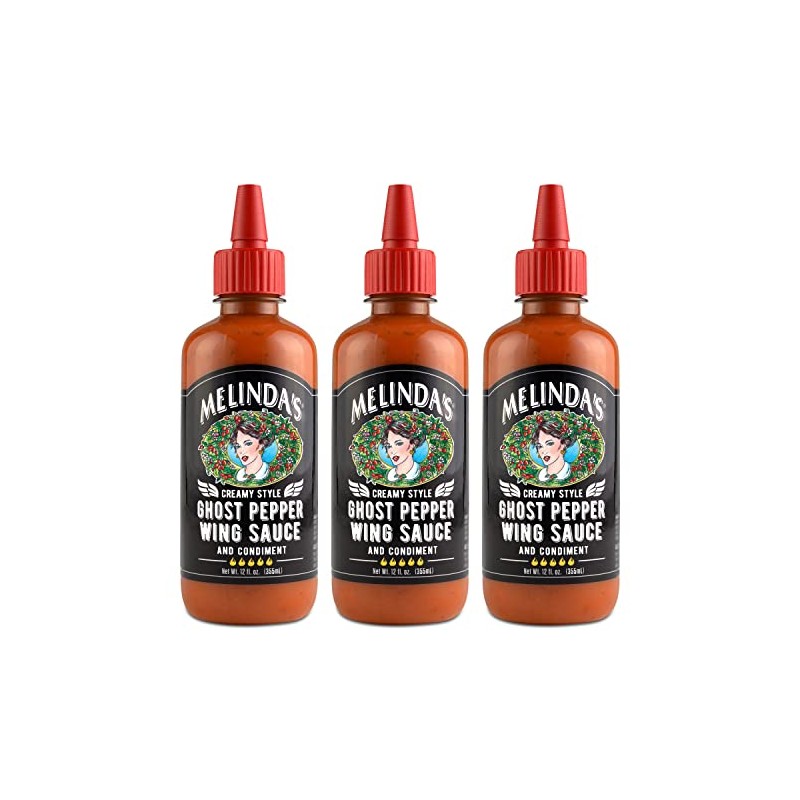 Melinda’s Ghost Pepper Wing Sauce - 12 Oz, 3 Pack